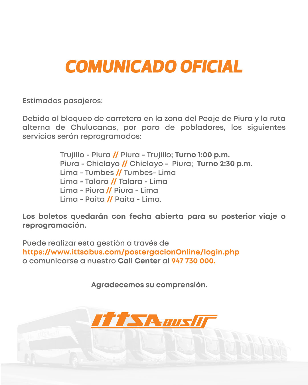 Popup comunicado